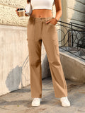 Stylish High Waist Multi-Pocket Cargo Pants for Women