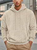 Men's Winter Casual Loose Fluffy Hoodies with Pocket