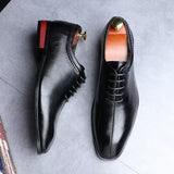 Men's Oxford Party Square Toe Microfiber Leather Dress Shoes