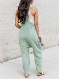 Women's Summer Simple U Neck Breathable Overalls