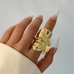 Exaggerated Irregular Metal Finger Ring for Ladies