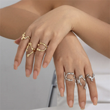 3Pcs/Set Female Fashionable Water Drop Shaped Irregular Rings