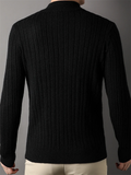 Slim Fit Zipper Mock Neck Sweaters for Men