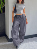 Street Baggy Drawstring Casual Pants for Women