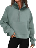 Women's 1/2 Zip Pullover Hooded Sweatshirts