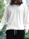 Autumn Leisure Round Neck Long Sleeve Basic Shirt for Men