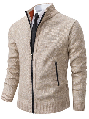 Stand Collar Zipper Knitted Sweaters for Men