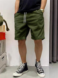 Men's Stylish Drawstring Corduroy Knee Length Shorts