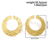 Fashionable Opening Hollow Circle Stud Earrings for Lady