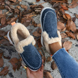 Women's Super Comfy Plush Lined Fuzzy Slip-On Ankle Boots