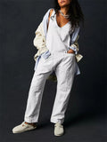 Plus Size Casual Durable Denim Jumpsuits for Ladies