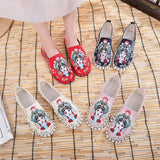 Female Chinese Peking Opera Character Embroidered Cloth Loafers