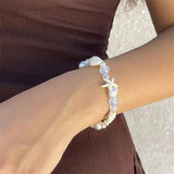 Women's Bohemian Starfish Conch Glass Bead Pearl Bracelets