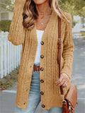 Fashion Button Up Long Sleeve Sweaters for Women