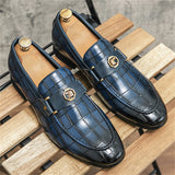 Men's Fashionable British Style Metal Buckle Dress Shoes