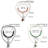 Women's 3pcs/Set Heart Dragonfly Star Graphic Necklaces