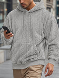 Men's Winter Casual Loose Fluffy Hoodies with Pocket