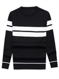 Long Sleeve Striped O-Neck Sweater for Male