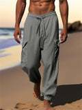 Men's Comfy Sporty Drawstring Ankle-tied Cargo Pants