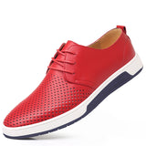 Men's Hollowed Out Breathable Contrast Color Flat Shoes