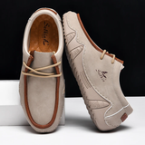 Men's Relaxed Cozy Contrast Color Lace-Up Flats