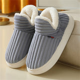 Candy Color Plush Liner Anti-Slip Couple Home Slippers