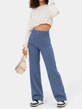 Women's High-Rise Buttoned Stretch Flexi Pants