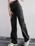 Female Comfort Multi-Pocket Wide Leg Cargo Pants