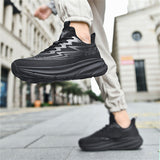 Men's Contrast Color Letter Print Running Luminous Sneakers