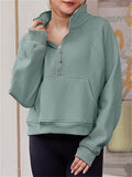 Women's 1/2 Zip Pullover Hooded Sweatshirts