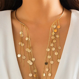 Ladies Stylish Tassel Sequin & Artificial Pearl Necklaces