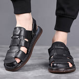 Men's Closed Toe Breathable Adjustable Heel Strap Beach Sandals