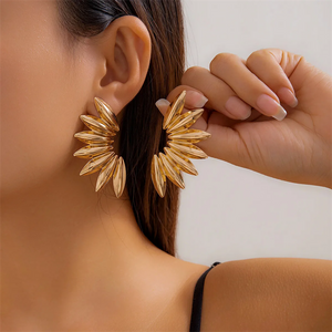 Women's Sunflower Seeds Graphic Stud Earrings