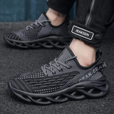 Stretchy Knitted Mesh Breathable Running Fitness Sneakers for Men