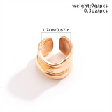 Couple Simple C-shape Adjustable Opening Rings