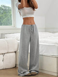 Women's Comfort Elastic Waist Striped Casual Straight Leg Pants