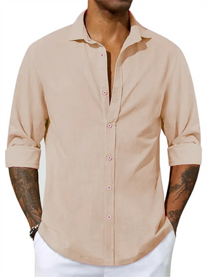 Plain Comfortable Lapel Relaxed Shirts for Male