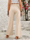 Loose Fit Wide-Leg Elastic Waist Pants for Women