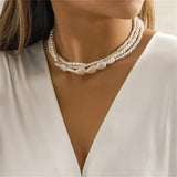 Wedding Party Multilayer Imitation Pearl Necklace for Lady