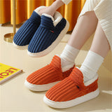 Candy Color Plush Liner Anti-Slip Couple Home Slippers