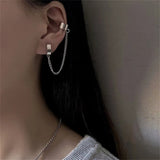 Fashion Metal Chain Silver Ear Clip for Women