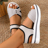 Women's Leisure Cutout Strappy Velcro Sandals