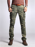 Solid Color & Camouflage Print Hard-Wearing Cargo Pants for Men