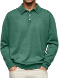 Men's Cozy Long Sleeve Polo Shirts