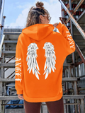 Unique Angel Wings Printed Hoodies for Women