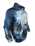 Mighty Wolf King 3D Animal Print Men's Casual Hoodies