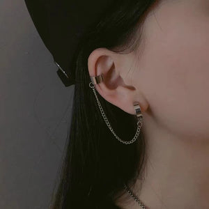 Fashion Metal Chain Silver Ear Clip for Women