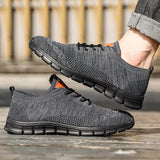 Sweat Absorbing Knitted Fabric Sneakers for Male