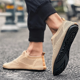 Male Elastic Shoelaces Soft Sole Knitted Sock Sneakers