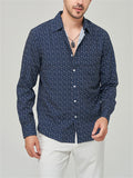 Stylish Printed Turn-down Collar Holiday Shirt for Male